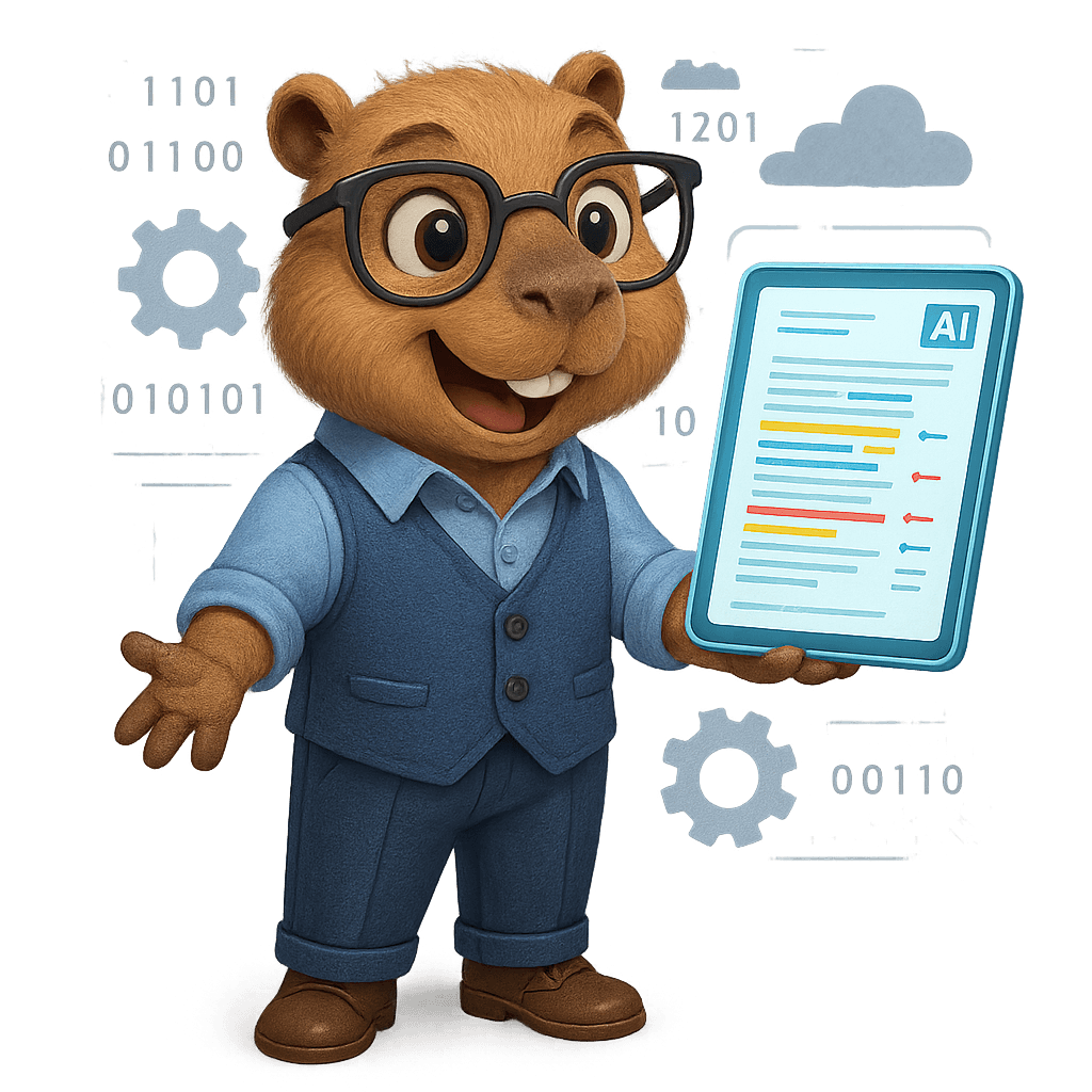 Capivara analisando redação